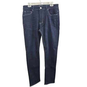 LEGEND Mens Dark Wash Slim Fit Skinny Leg Jeans Denim Pants Size 34x32 EUC